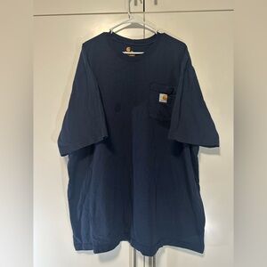 Carhartt T Shirt Mens 3XL Original Fit Pocket Short Sleeve Casual Wear Blue Tee